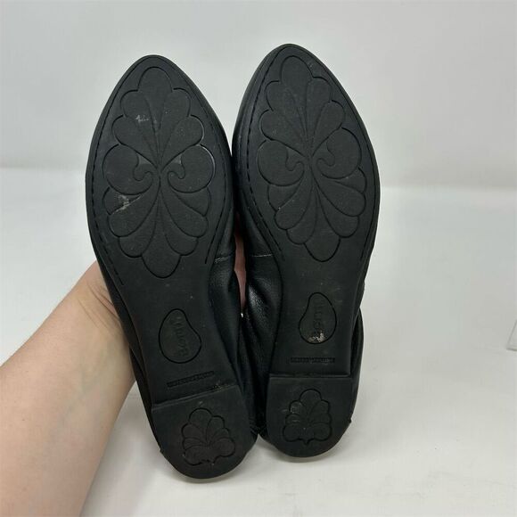 Born Women's Black Leather Slip On Ballet Flats Size 9M Pointed Toes Casual - Picture 11 of 14